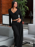 FLOWY SET IN BLACK