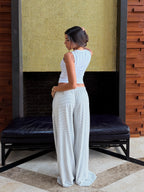 WIDE-STRIPED PANTS