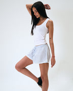 LACE TRIM COTTON SHORTS