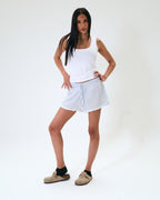 LACE TRIM COTTON SHORTS